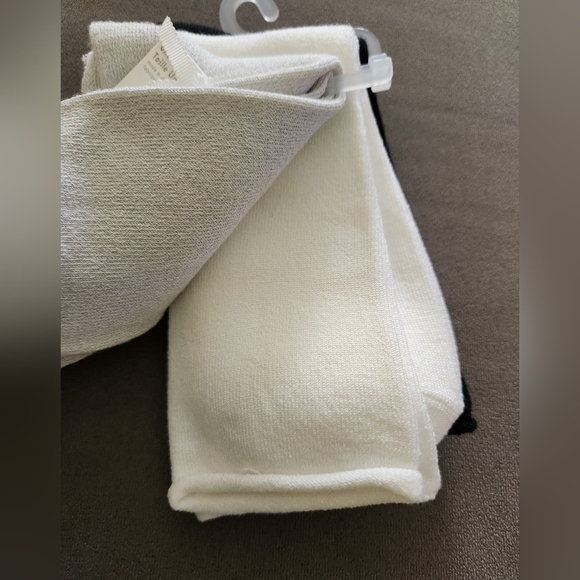 Lemon Womens Recycled Powder Crew Sock -3PK -Light Grey/White/Black **NEW - Picture 4 of 9